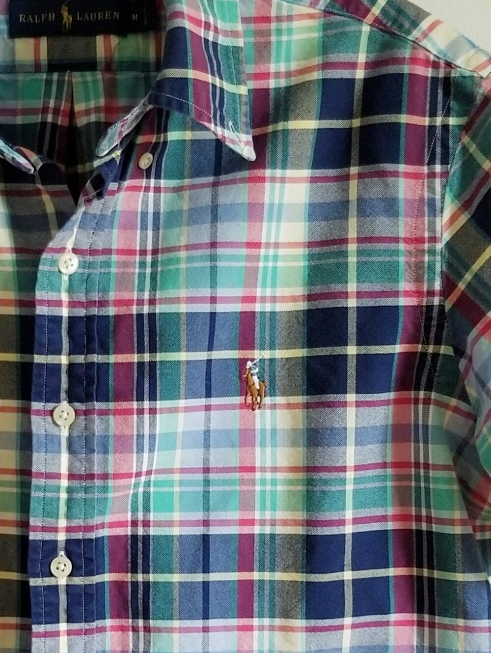Ralph Lauren Plaid Button-Down Shirt in Blue, Green, Red
